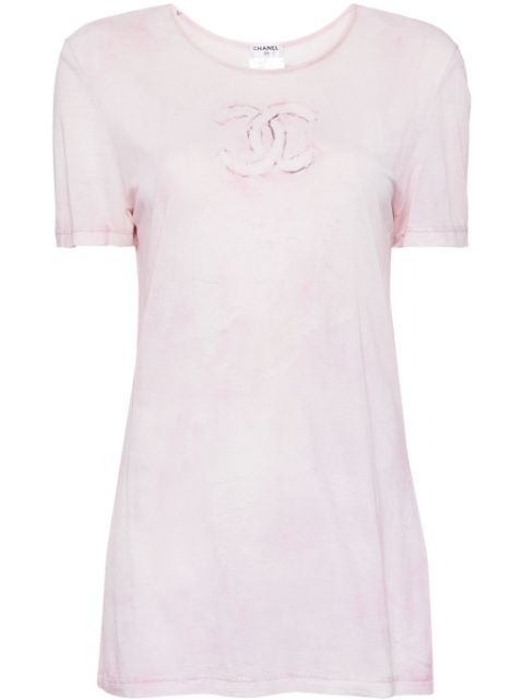 HOT SALE CHANEL 2009 CC tie-dye jersey T-shirt Women