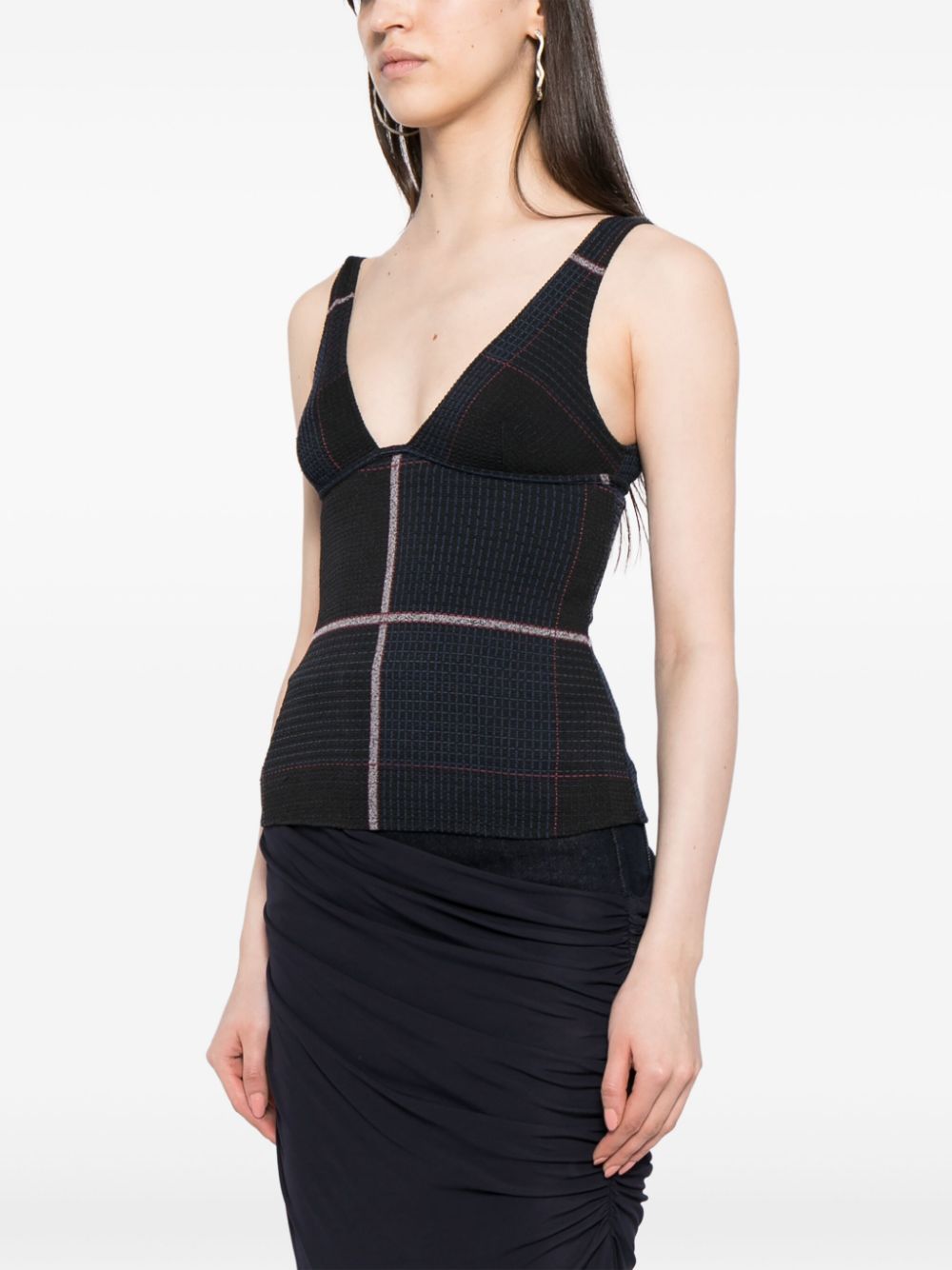 CHANEL 2007 bustier-neckline sleeveless top Women