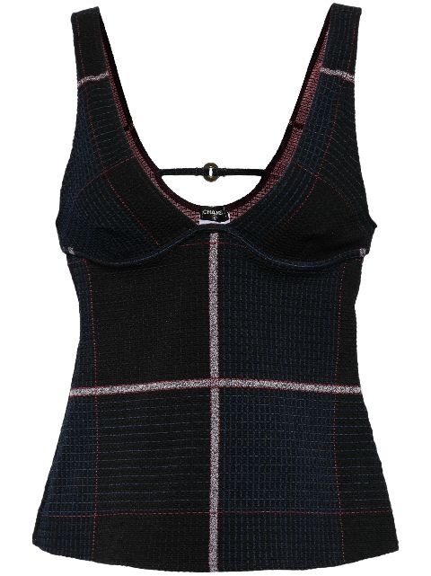 CHANEL 2007 bustier-neckline sleeveless top Women