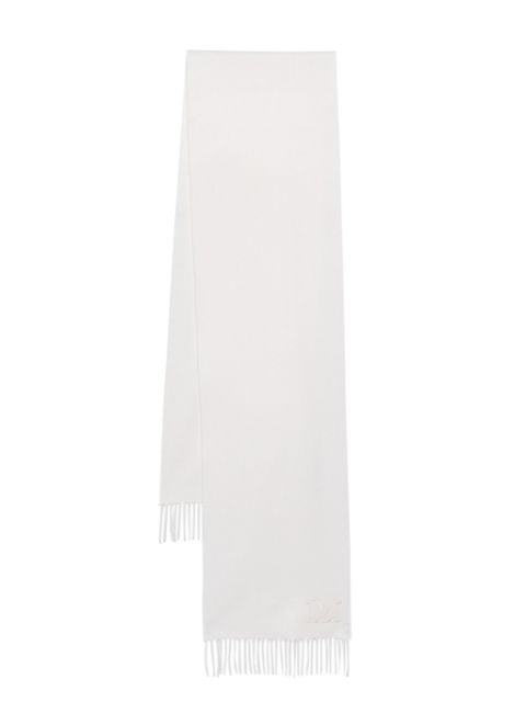 Max Mara embroidered-logo cashmere scarf Women