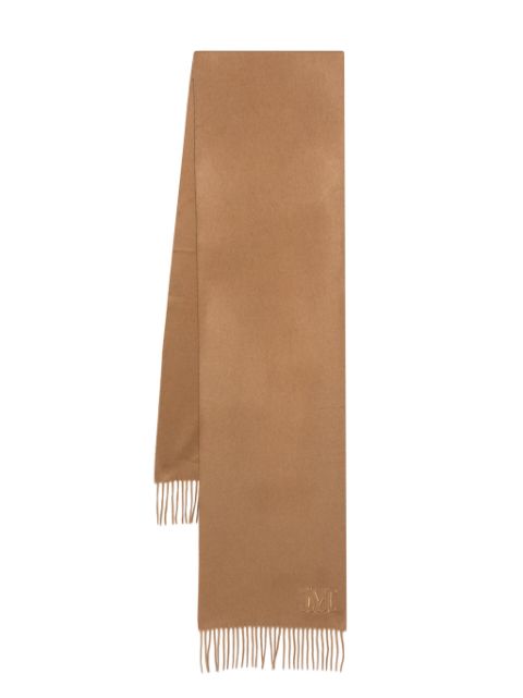 Max Mara embroidered-logo cashmere scarf Women