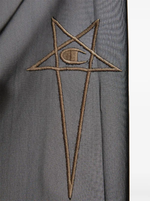 Rick Owens X Champion logo-embroidered Mesh Top | Black