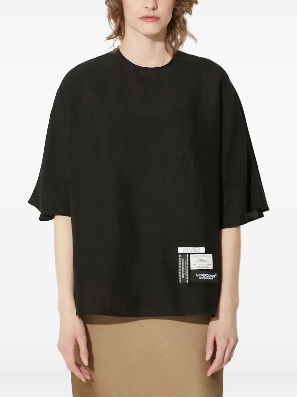 Undercover chain-embellished boxy top - Nero