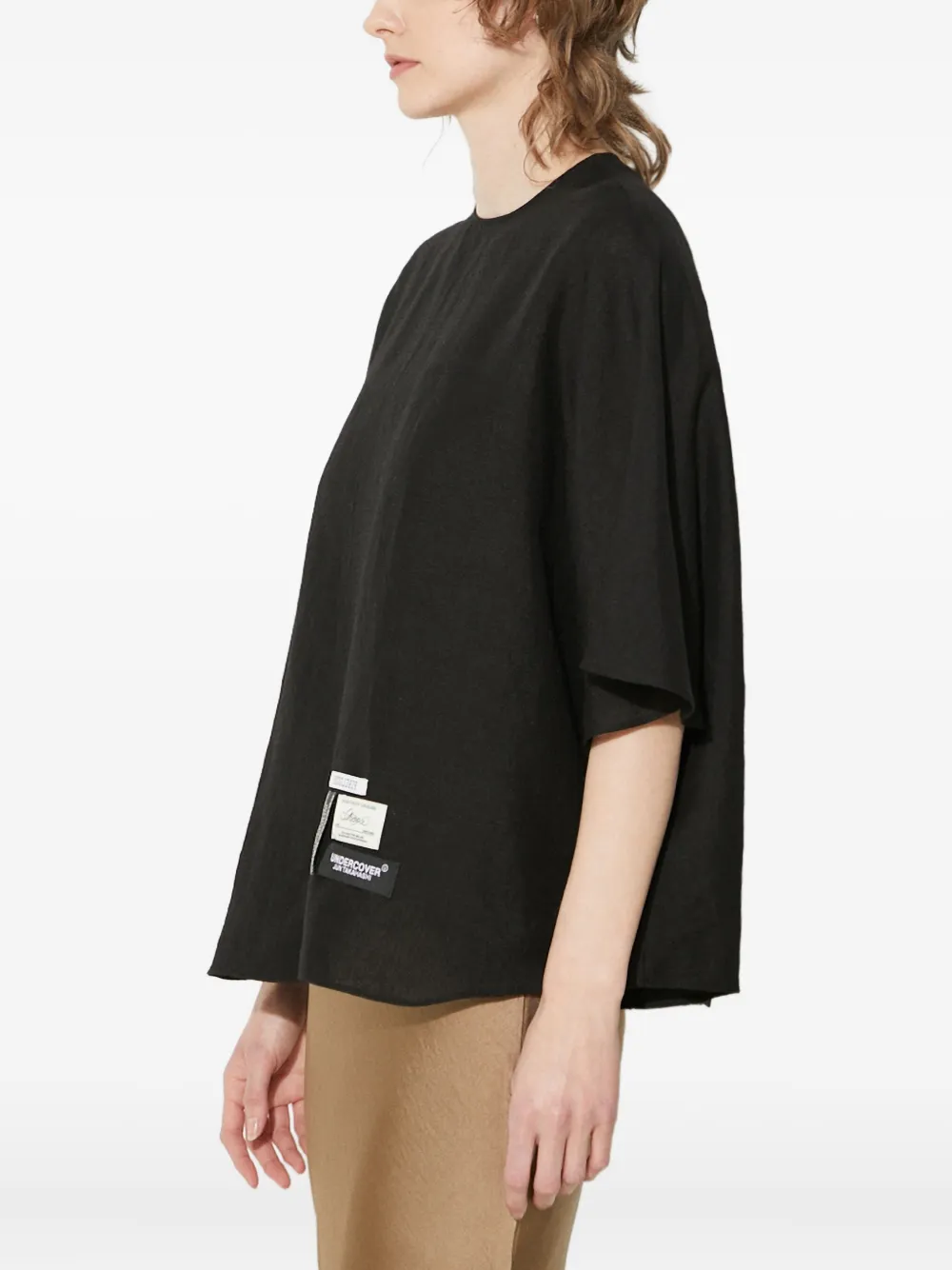 Undercover chain-embellished boxy top Zwart