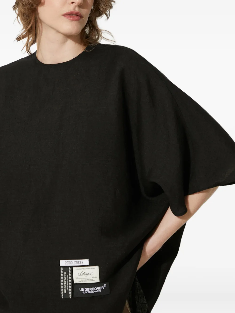 Undercover chain-embellished boxy top Zwart