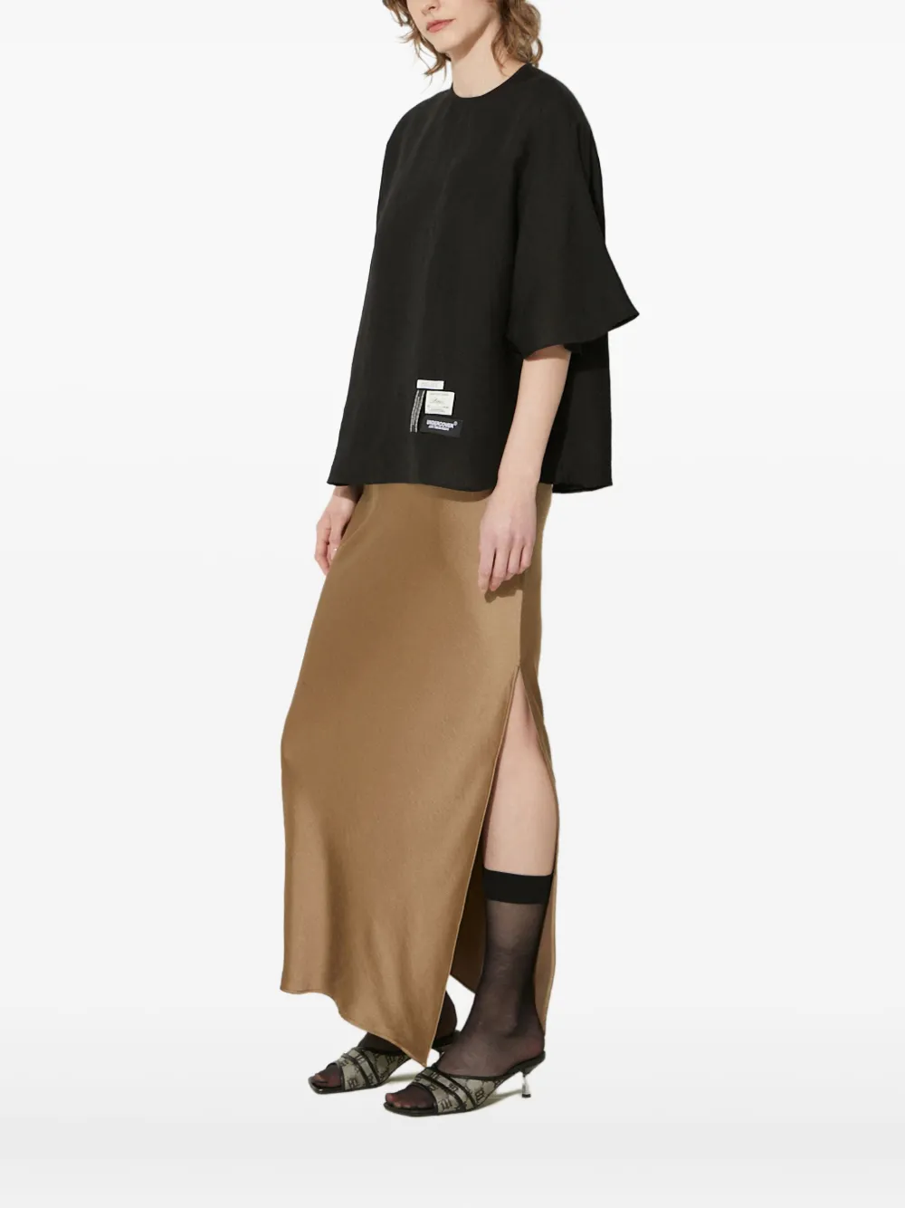 Undercover chain-embellished boxy top Zwart