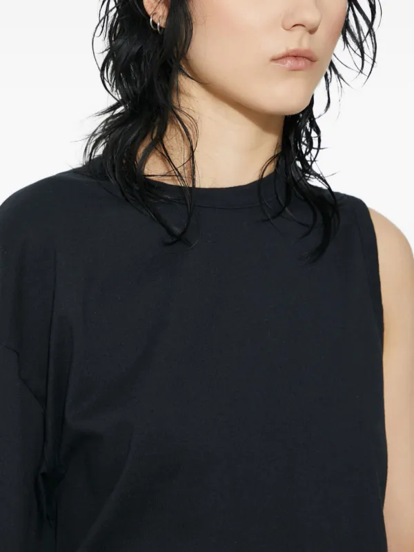 トップス UNDERCOVER Asymmetrical black shirt Undercover Asymmetric Top | Black | FARFETCH BH