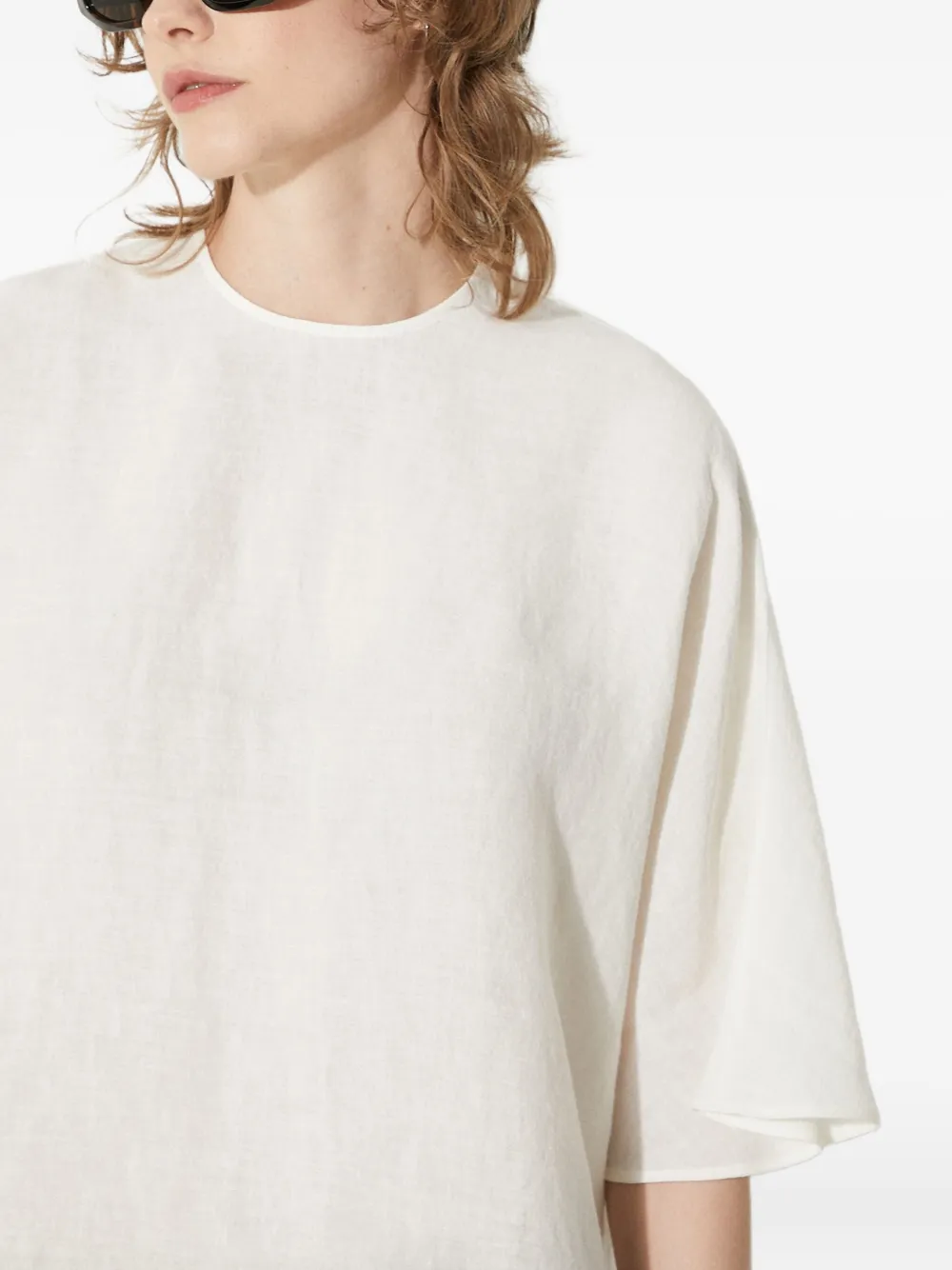 Undercover Short-sleeve Blouse In White