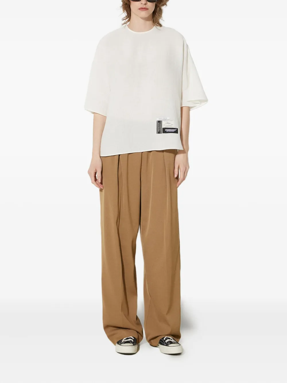Undercover Short-sleeve Blouse In White