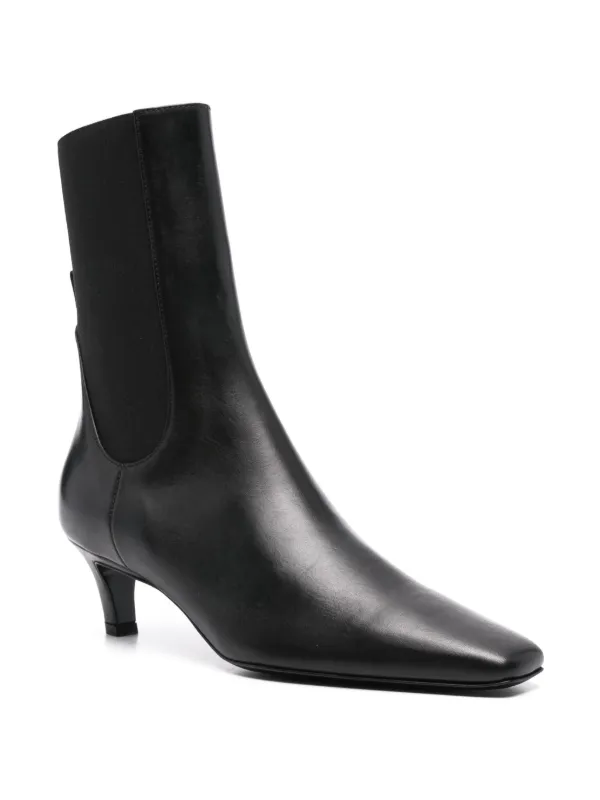 靴 Deuxieme Classe TOTEME THE MID HEEL BOOT TOTEME The Mid Heel レザーブーツ | ブラック | FARFETCH JP