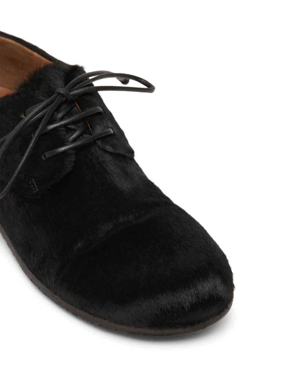 Shop Marsèll Calf Hair Leather Derby Shoes In Black