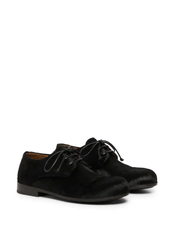 Marsèll Calf Hair Leather Derby Shoes | Black | FARFETCH