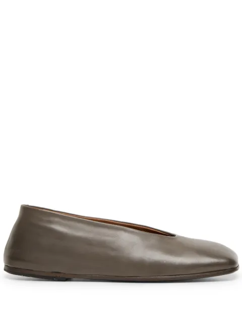 Marsèll leather square-toe ballerina shoes