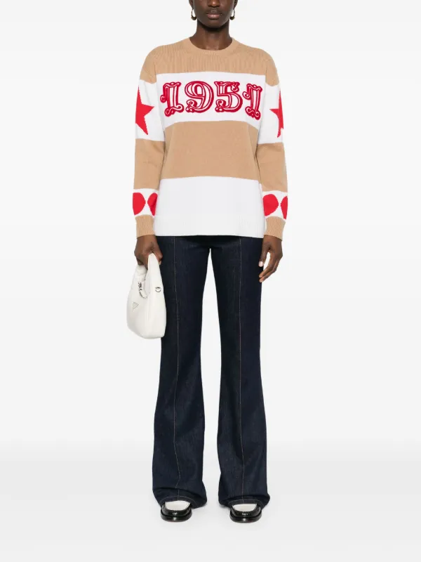 Max Mara Dirce 1951 ストライプ プルオーバー | ブラウン