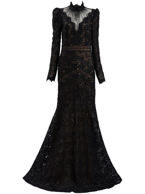 Tadashi Shoji Enzo sequinned embroidered gown