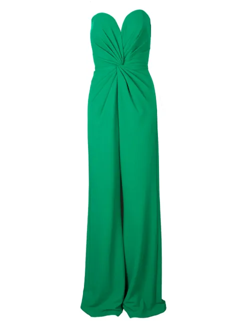 Tadashi Shoji Lucas twist-detail strapless jumpsuit 