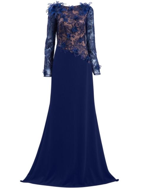 Tadashi Shoji Bryony appliquéd gown