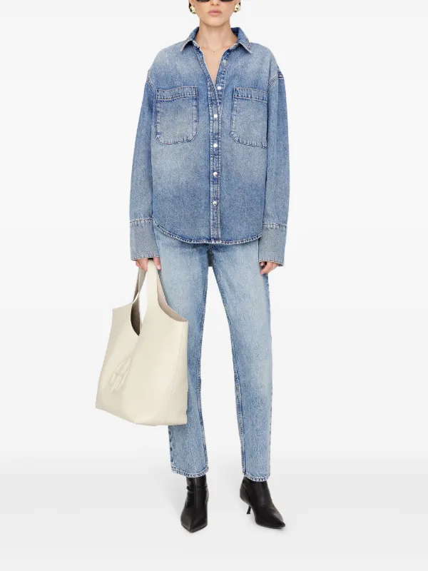 【関税込み】ANINE BING オフホワイト Lili トートバッグ ANINE BING Lili Tote Bag | Neutrals | FARFETCH