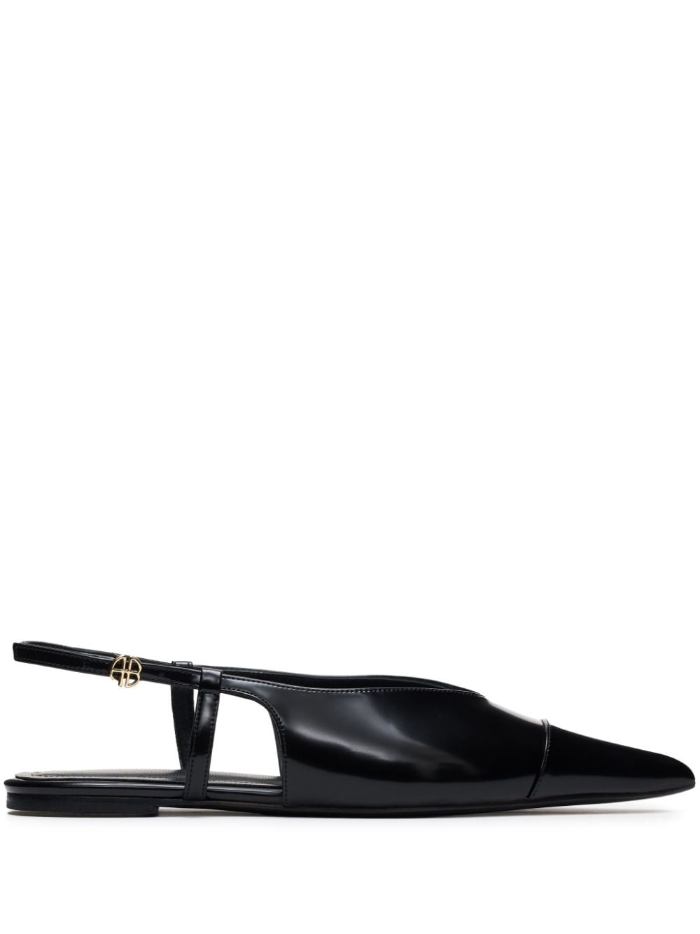 Shop Anine Bing Elena Ballerina Shoes In Black