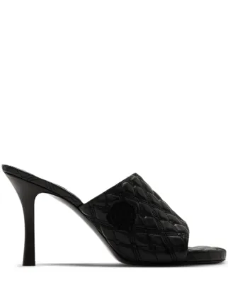サンダル・ミュール BURBERRY BLACK LEATHER MULES 70 EKD leather mules in black - Burberry | Mytheresa