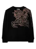 Burberry Kids EKD crew-neck cotton sweatshirt - Black