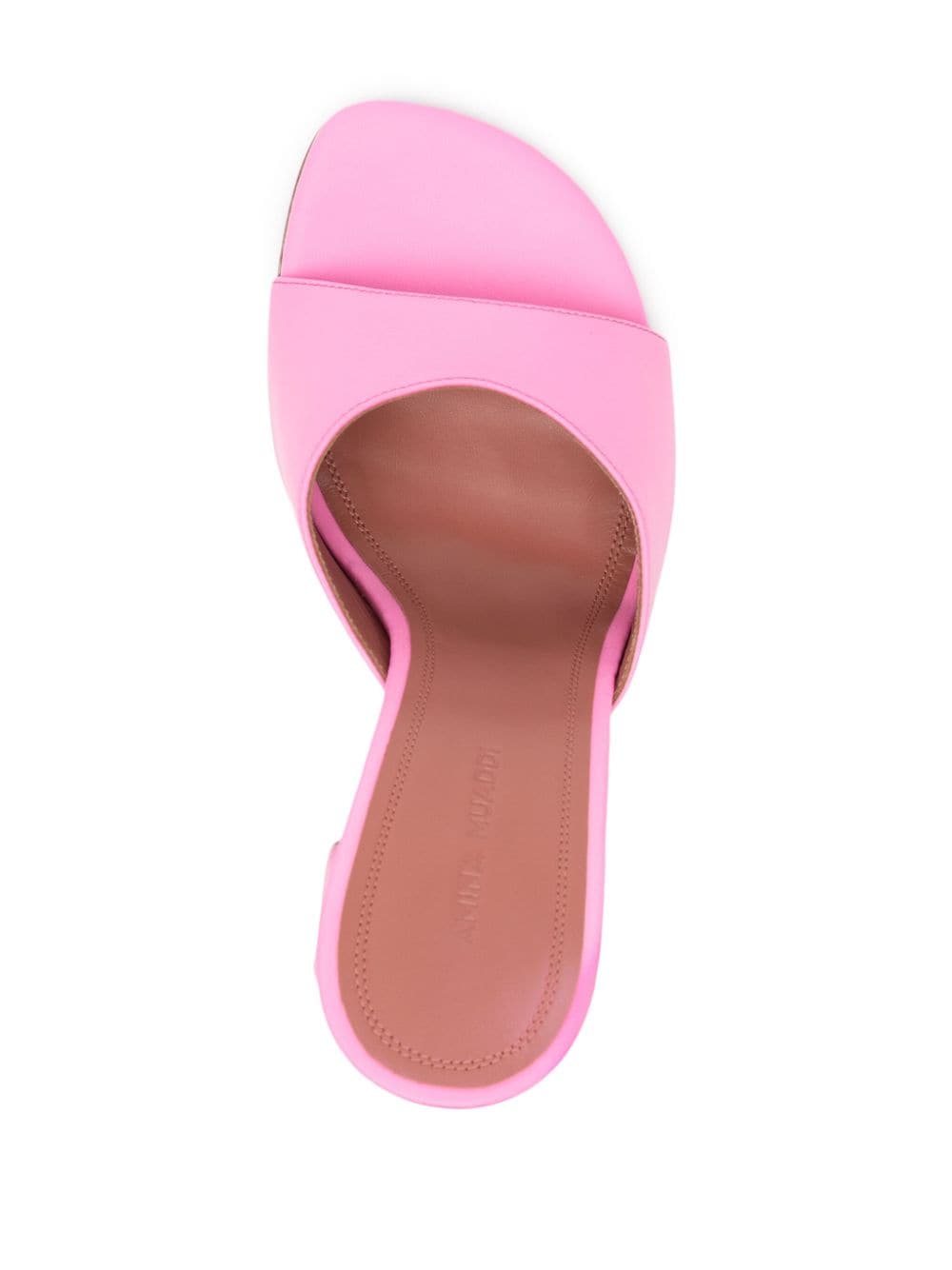 Amina Muaddi Brigitte 100mm leather sandals Pink