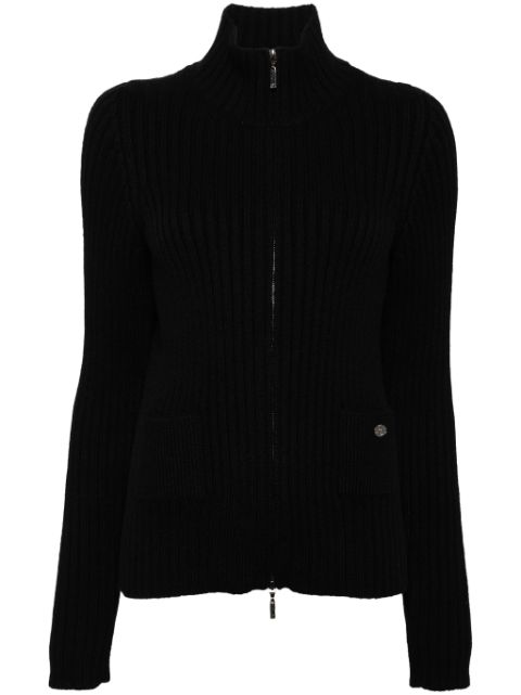 HOT SALE CHANEL 2000s zip-up cashmere cardigan Women