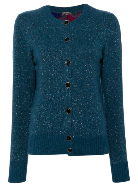 CHANEL 2000s cashmere-blend lurex cardigan Women