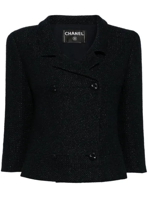CHANEL Pre-Owned 2001 Doppelreihiger Tweed-Blazer