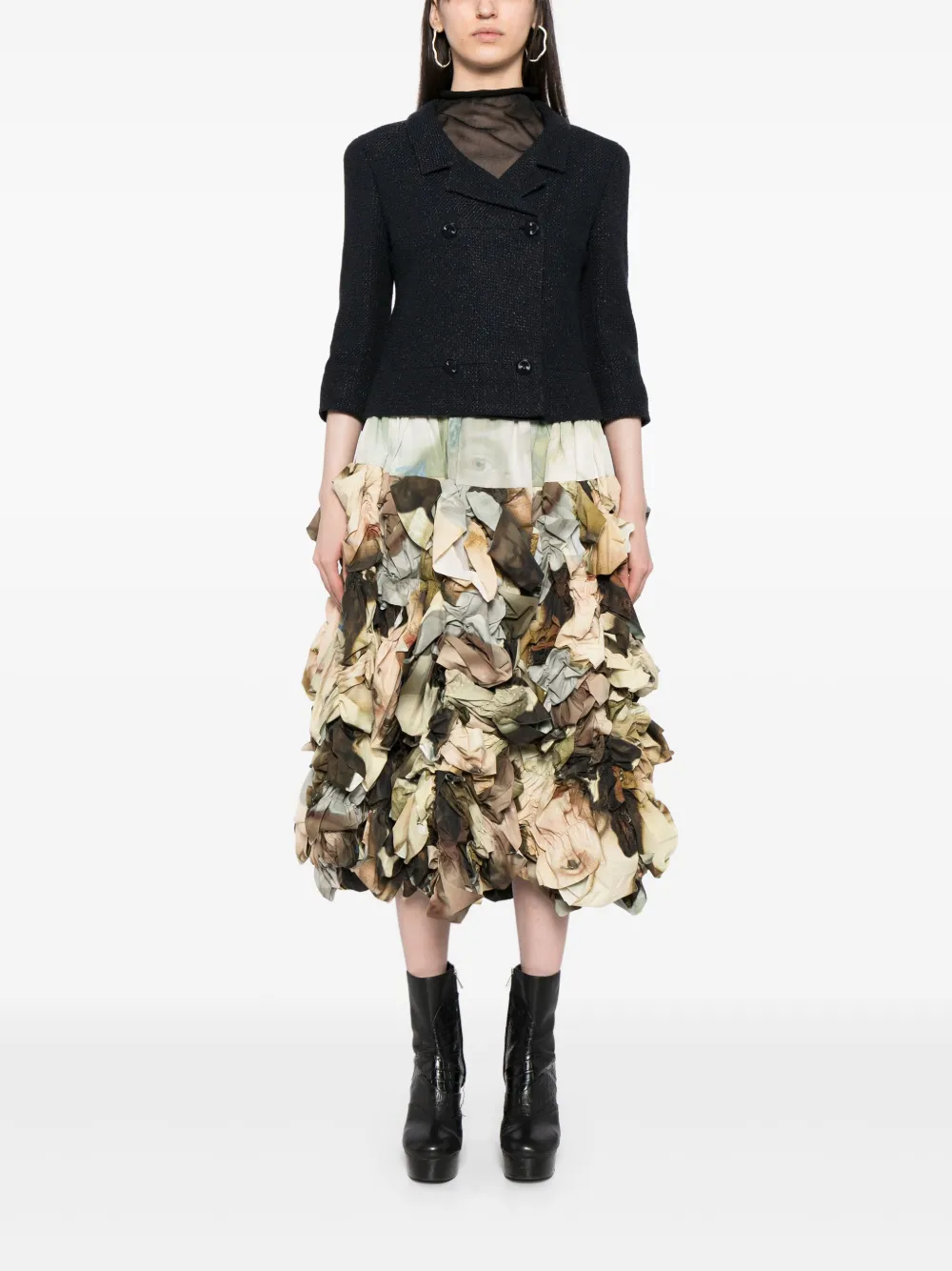 CHANEL Pre-Owned chamarra de tweed con doble botonadura 2001 | Image 2