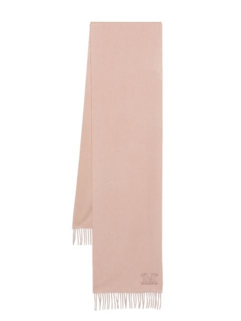 Max Mara embroidered-logo cashmere scarf Women