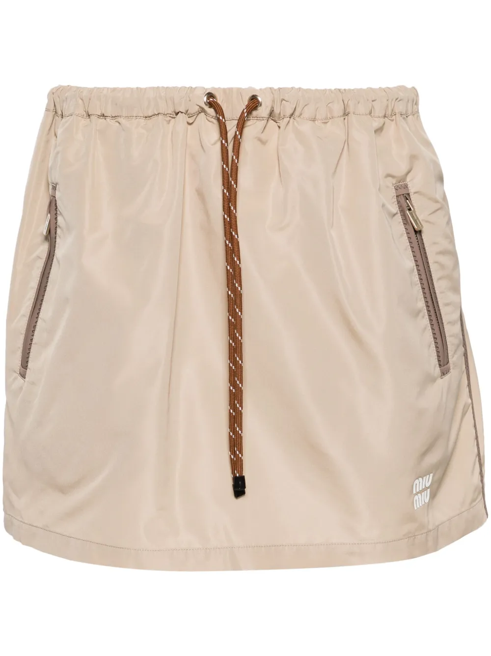 Miu A-lijn mini-rok Beige