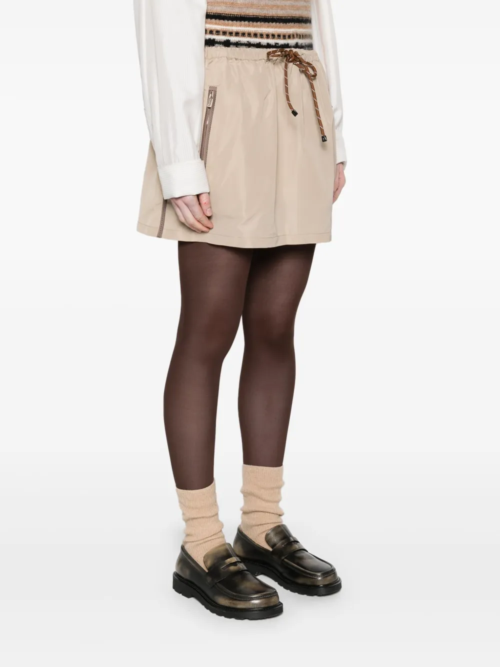 Miu A-lijn mini-rok Beige
