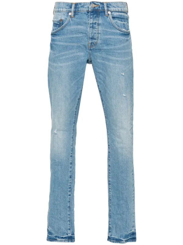 Purple Brand ダメージ スキニージーンズ | ブルー | FARFETCH JP