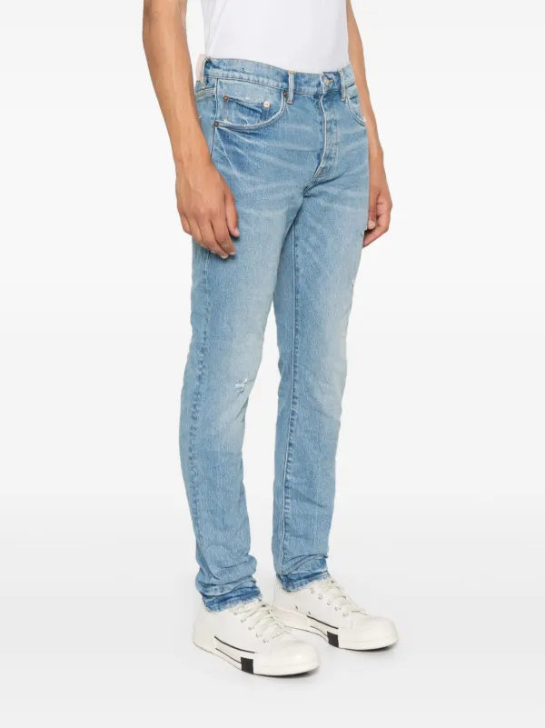 Purple Brand ダメージ スキニージーンズ | ブルー | FARFETCH JP