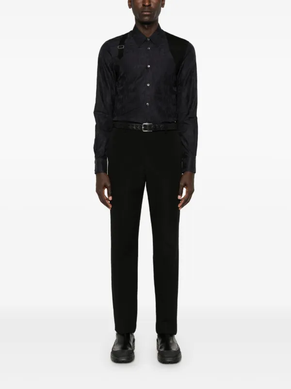 Alexander McQueen decorative-buckle Cotton Shirt | Black