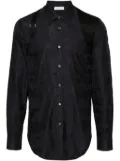 Alexander McQueen decorative-buckle cotton shirt - Black