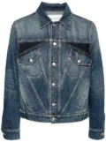 Alexander McQueen panelled denim jacket - Blue