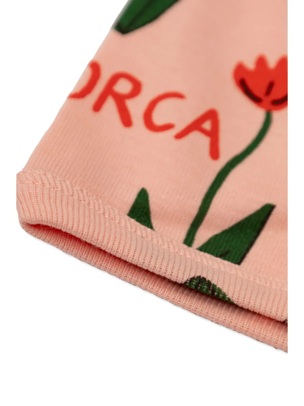 Mini Rodini T-shirtjurk met papegaaiprint Roze