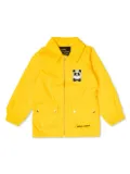 Mini Rodini Panda-appliqué zip-up jacket - Yellow