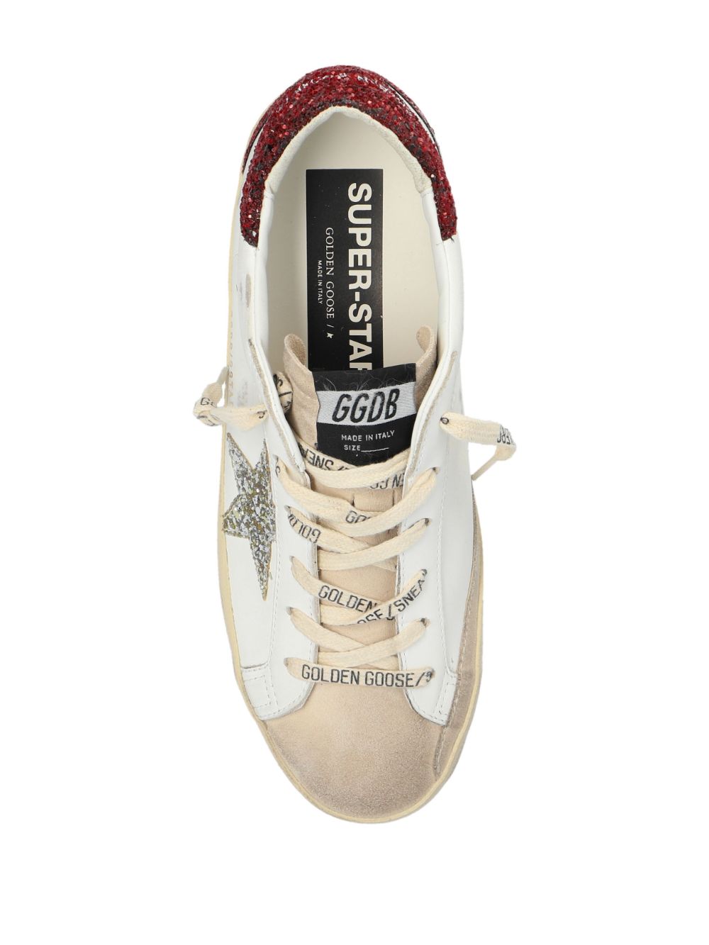 Golden Goose Super-Star gerafelde sneakers Wit