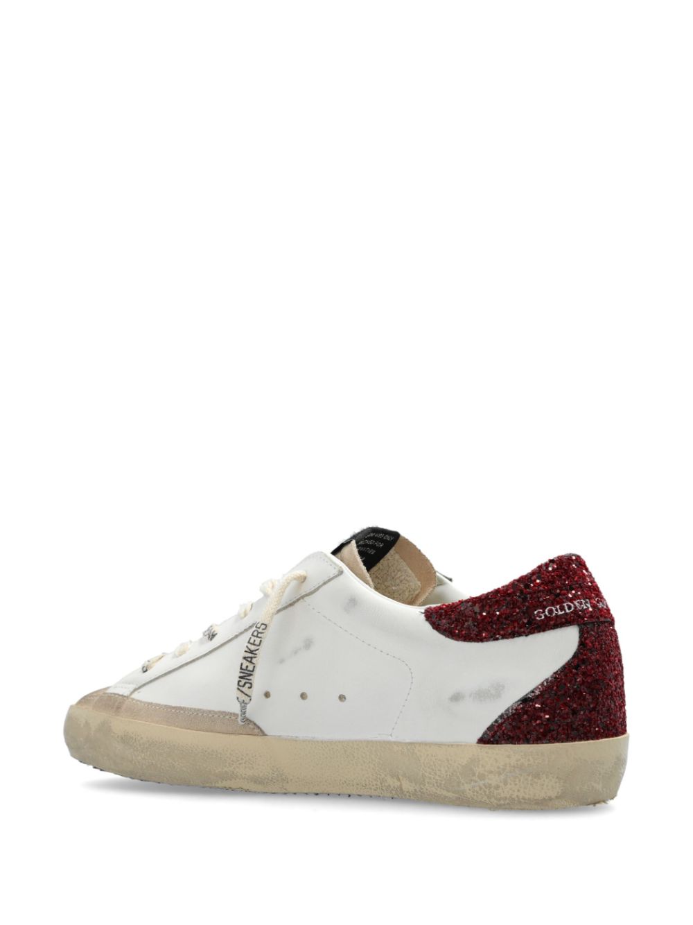 Golden Goose Super-Star gerafelde sneakers Wit