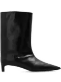 Jil Sander pointed-toe leather boots - Black
