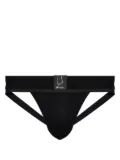 Rick Owens X Champion logo-patch cotton jockstrap - Black