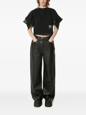 トップス UNDERCOVER Asymmetrical black shirt Undercover Asymmetrical Top | Black | FARFETCH