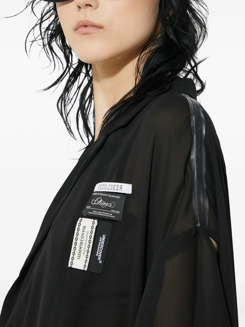 Undercover asymmetrical top Zwart