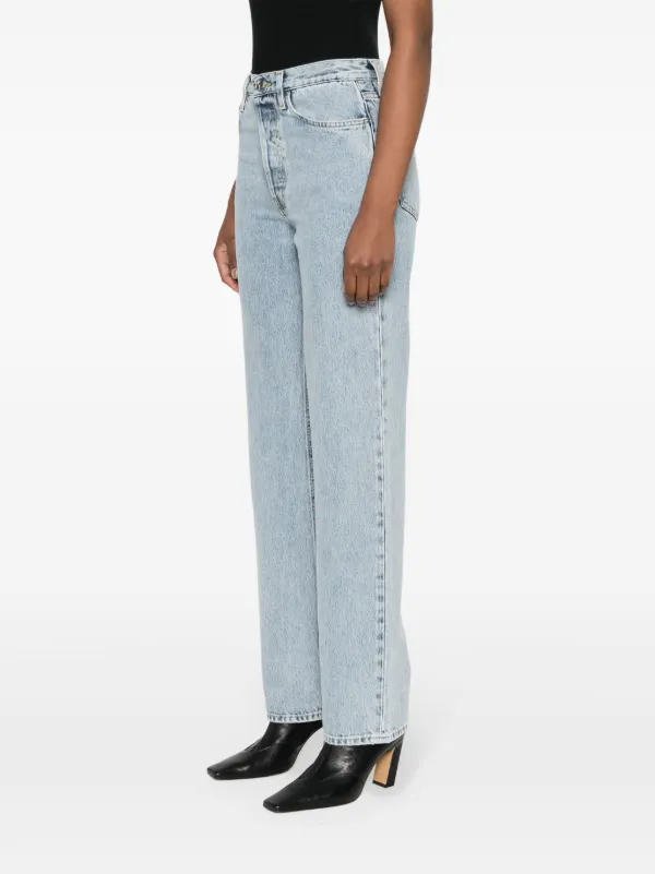 【TOTEME】送料・関税込み ジーンズ ブランドロゴ TOTEME ロゴパッチ ジーンズ | ブルー | FARFETCH JP