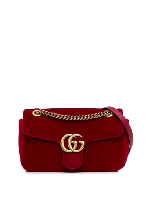 Gucci Pre-Owned 2016-2023 Small Velvet GG Marmont Matelasse crossbody bag