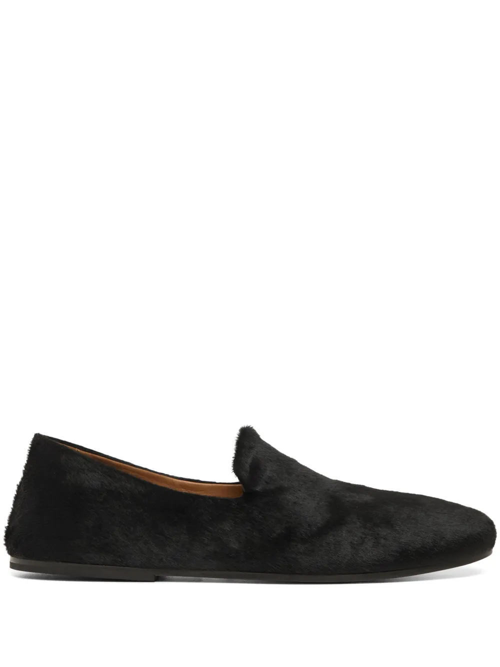 Marsèll almond-toe hair loafers Black