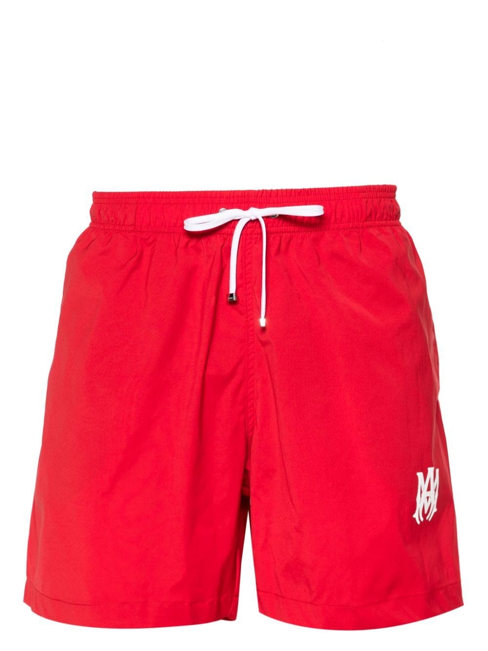 Amiri Ma Core-print Swim Shorts In Red
